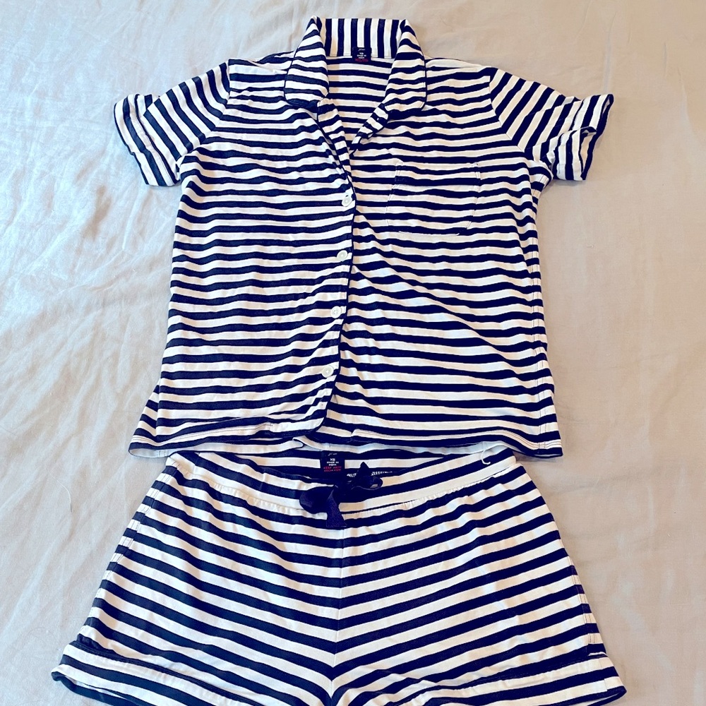 I.Crew dreamy striped knit pajamas ,size ça